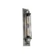 Φωτιστικό τοίχου vintage απλίκα με ντουί 2 x E27 AC 220-240V IP20 ασημί εφέ σκουριάς Μ10 x Π11 x Υ47cm
