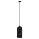 GloboStar® JANIS 01591 Μοντέρνο Κρεμαστό Φωτιστικό Οροφής Μονόφωτο 1 x E27 Μαύρο - Χρυσό Μεταλλικό Καμπάνα Φ20 x Υ41cm