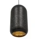 GloboStar® JANIS 01591 Μοντέρνο Κρεμαστό Φωτιστικό Οροφής Μονόφωτο 1 x E27 Μαύρο - Χρυσό Μεταλλικό Καμπάνα Φ20 x Υ41cm