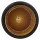 GloboStar® JANIS 01591 Μοντέρνο Κρεμαστό Φωτιστικό Οροφής Μονόφωτο 1 x E27 Μαύρο - Χρυσό Μεταλλικό Καμπάνα Φ20 x Υ41cm