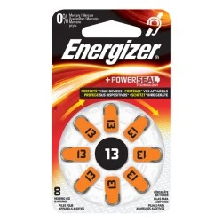 Μπαταρία ακουστικών βαρηκοΐας ENERGIZER ZINC AIR 13-8P ZA13 1.4V σε blister 8 μπαταριών