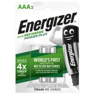 Επαναφορτιζόμενη μπαταρία Εnergizer NiMH AAA-HR03 1.2 V 700mAh Power Plus σε blister 2 τεμαχίων