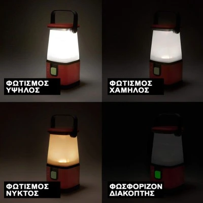 Φανάρι κατασκήνωσης αδιάβροχο Energizer Camping 360° με 3 LED και φωτεινότητα 500 lumens