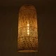 Boho κρεμαστό φωτιστικό με πλέγμα μονόφωτο 1 x E27 IP20 μπεζ ξύλο Μ40 x Π40 x Υ90cm GloboStar® CALERO 01712 Boho Κρεμαστό Φωτιστικό Πλέγμα Μονόφωτο 1 x E27 IP20 Μπεζ Ξύλο - Μ40 x Π40 x Υ90cm