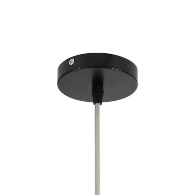 GloboStar® ALOHA 01751 Boho Κρεμαστό Φωτιστικό Καμπάνα Μονόφωτο 1 x E27 IP20 Μπεζ Σχοινί - Μ45 x Π45 x Y48cm