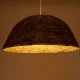 GloboStar® MANGATA 01848 Boho Κρεμαστό Φωτιστικό Οροφής Μονόφωτο 1 x E27 AC220-240V IP20 - Φ90 x Υ40cm - Καφέ Water Hyacinth - Υδρουάκινθος Πλέγμα Καμπάνα - 5 Χρόνια Εγγύηση
