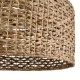 GloboStar® MANGATA 01850 Boho Κρεμαστό Φωτιστικό Οροφής Μονόφωτο 1 x E27 AC220-240V IP20 - Φ90 x Υ40cm - Καφέ Water Hyacinth - Υδρουάκινθος Πλέγμα Καμπάνα - 5 Χρόνια Εγγύηση