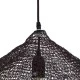 GloboStar® KENTUCKY 01863 Vintage Κρεμαστό Φωτιστικό Πλέγμα Μονόφωτο 1 x E27 IP20 Καφέ Μέταλλο - Μ40 x Π40 x Υ30cm