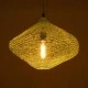 GloboStar® KENTUCKY 01864 Vintage Κρεμαστό Φωτιστικό Οροφής Μονόφωτο 1 x E27 AC220-240V IP20 - Φ40 x Υ30cm - Τιρκουάζ Μεταλλικό Πλέγμα - 5 Χρόνια Εγγύηση
