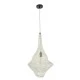 GloboStar® KENTUCKY 01871 Vintage Κρεμαστό Φωτιστικό Πλέγμα Μονόφωτο 1 x E27 IP20 Μπεζ Μέταλλο - Μ35 x Π35 x Υ60cm