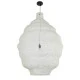 GloboStar® KENTUCKY 01901 Vintage Κρεμαστό Φωτιστικό Πλέγμα Μονόφωτο 1 x E27 IP20 Μπεζ Μέταλλο - Μ80 x Π80 x Y110cm
