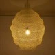 GloboStar® KENTUCKY 01901 Vintage Κρεμαστό Φωτιστικό Πλέγμα Μονόφωτο 1 x E27 IP20 Μπεζ Μέταλλο - Μ80 x Π80 x Y110cm