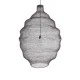 GloboStar® KENTUCKY 01902 Vintage Κρεμαστό Φωτιστικό Οροφής Μονόφωτο 1 x E27 AC220-240V IP20 - Φ80 x Υ110cm - Σκούρο Καφέ Μεταλλικό Πλέγμα