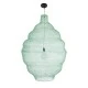 GloboStar® KENTUCKY 01903 Vintage Κρεμαστό Φωτιστικό Οροφής Μονόφωτο 1 x E27 AC220-240V IP20 - Φ80 x Υ110cm - Τιρκουάζ Μεταλλικό Πλέγμα