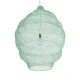 GloboStar® KENTUCKY 01903 Vintage Κρεμαστό Φωτιστικό Οροφής Μονόφωτο 1 x E27 AC220-240V IP20 - Φ80 x Υ110cm - Τιρκουάζ Μεταλλικό Πλέγμα