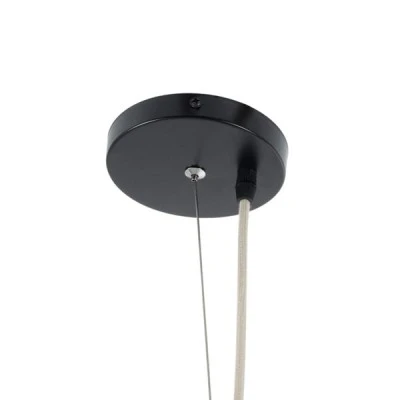 GloboStar® KENTUCKY 01903 Vintage Κρεμαστό Φωτιστικό Οροφής Μονόφωτο 1 x E27 AC220-240V IP20 - Φ80 x Υ110cm - Τιρκουάζ Μεταλλικό Πλέγμα