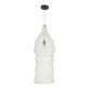 GloboStar® KENTUCKY 01904 Vintage Κρεμαστό Φωτιστικό Πλέγμα Μονόφωτο 1 x E27 IP20 Μπεζ Μέταλλο - Μ30 x Π30 x Y80cm