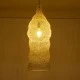 GloboStar® KENTUCKY 01904 Vintage Κρεμαστό Φωτιστικό Πλέγμα Μονόφωτο 1 x E27 IP20 Μπεζ Μέταλλο - Μ30 x Π30 x Y80cm