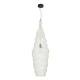 GloboStar® KENTUCKY 01907 Vintage Κρεμαστό Φωτιστικό Πλέγμα Μονόφωτο 1 x E27 IP20 Μπεζ Μέταλλο - Μ30 x Π30 x Y105m