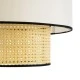 Κρεμαστό φτιστικό μονόφωτο 1 x E27 AC220-240V IP20 - Φ50 x Υ60cm - μπεζ με λευκό και μαύρες λεπτομέρειες ξύλινο μπαμπού πλέγμα GloboStar® SAIGE 01917 Boho Κρεμαστό Φωτιστικό Πλέγμα Μονόφωτο 1 x E27 IP20 Μπεζ Ξύλο με Μπεζ & Μαύρο Ύφασμα - Μ50 x Π50 x Υ60cm
