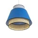 Φωτιστικό κρεμαστό SAIGE Boho 1xE27 IP20 με διάσταση Φ50xΥ45cm μπεζ μπαμπού πλέγμα με μπλε& γκρι υφασμάτινο καπέλο GloboStar® SAIGE 01918 Boho Κρεμαστό Φωτιστικό Πλέγμα Μονόφωτο 1 x E27 IP20 Μπεζ Ξύλο με Μπλε & Γκρι Ύφασμα - Μ50 x Π50 x Υ45cm