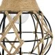 Φωτιστικό Boho επιτοίχιο απλίκα μονόφωτο 1 x E27 IP20 μαύρο μέταλλο μπεζ σχοινί με μπεζ ξύλο με διάσταση Μ10 x Π26 x Υ40cm GloboStar® BELLARIVA 01962 Boho Φωτιστικό Τοίχου - Απλίκα Μονόφωτο 1 x E27 AC 220-240V IP20 - Μ10 x Π26 x Υ40cm - Μαύρο Μεταλλικό με Ξύλο και Μπεζ Σχοινί Πλεγμα - 5 Χρόνια Εγγύηση