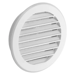 Περσίδα στρόγγυλη με πλέγμα aozs Φ100 99x26x28mm λευκή πλαστική