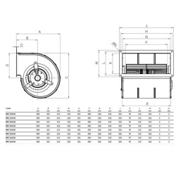 Βεντιλατέρ διπλής αναρρόφησης Bahcivan BFC133-4K 95W 1180rpm 750m³/h για Fan-Coil