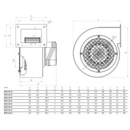 Βεντιλατέρ τύπου σαλίγκαρος Bahcivan BDRS 140-60 138W 2300rpm 485m³/h για ενεργειακά τζάκια Βεντιλατέρ τύπου σαλίγκαρος Bahcivan BDRS 140-60 138W 2300rpm 485m³/h για ενεργειακά τζάκια