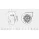 Βεντιλατέρ τύπου σαλίγκαρος Bahcivan BDRS 120-50 85W 2250rpm 275m³/h για ενεργειακά τζάκια