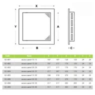 Πλαστική πόρτα / θυρίδα εξαερισμού airRoxy 150x150 λευκή
