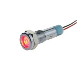 Ενδεικτική λυχνία βιδωτή Φ10 και LED 24VAC/DC κόκκινη AD22C-10D XND