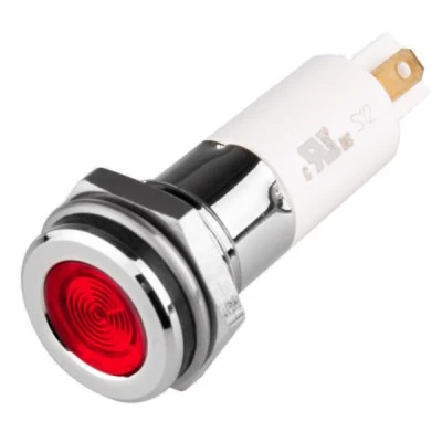 Ενδεικτική λυχνία βιδωτή Φ12 LED 220VAC κόκκινη H12F-20R AUTONICS στεγανή IP65