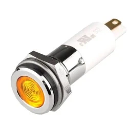 Ενδεικτική βιδωτή λυχνία Φ10 AUTONICS H10F-24Y LED 24VDC στεγανή IP65 κίτρινη