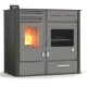 Σόμπα Pellet αερόθερμη GSP OVEN SIDE 13kW με πυρίμαχο κεραμικό (4mm) κρύσταλλο πόρτας