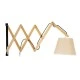 GloboStar® TALISHA 02028 Μοντέρνο Φωτιστικό Τοίχου - Απλίκα 1 x E27 AC 220-240V - Μ35-100 x Π15 x Υ36cm - Μπεζ Ξύλινο με Μπεζ Καπέλο - 5 Χρόνια Αγγύηση