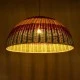 Φωτιστικό CABALLEROS Boho κρεμαστό μονόφωτο 1xE27 Φ70 x Υ34cm πράσινο με κίτρινο & κόκκινο ξύλινο μπαμπού πλέγμα καμπάνα GloboStar® CABALLEROS 02061 Boho Κρεμαστό Φωτιστικό Καμπάνα Μονόφωτο 1 x E27 IP20 Πολύχρωμο Ξύλο - Μ70 x Π70 x Υ34cm