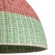 GloboStar® CABALLEROS 02062 Boho Κρεμαστό Φωτιστικό Καμπάνα Μονόφωτο 1 x E27 IP20 Πολύχρωμο Ξύλο - Μ100 x Π100 x Υ53cm