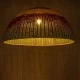 GloboStar® CABALLEROS 02062 Boho Κρεμαστό Φωτιστικό Καμπάνα Μονόφωτο 1 x E27 IP20 Πολύχρωμο Ξύλο - Μ100 x Π100 x Υ53cm