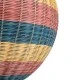 GloboStar® CABALLEROS 02064 Boho Κρεμαστό Φωτιστικό Μπάλα Μονόφωτο 1 x E27 IP20 Πολύχρωμο Ξύλο - Μ100 x Π100 x Υ100cm