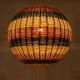 GloboStar® CABALLEROS 02064 Boho Κρεμαστό Φωτιστικό Μπάλα Μονόφωτο 1 x E27 IP20 Πολύχρωμο Ξύλο - Μ100 x Π100 x Υ100cm