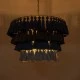GloboStar® MISSOULA 02089 Boho Κρεμαστό Φωτιστικό Σχοινί Μονόφωτο 1 x E27 IP20 Πολύχρωμο Ύφασμα με Χρυσό Μέταλλο - Μ60 x Π60 x Υ40cm