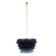 GloboStar® MISSOULA 02089 Boho Κρεμαστό Φωτιστικό Σχοινί Μονόφωτο 1 x E27 IP20 Πολύχρωμο Ύφασμα με Χρυσό Μέταλλο - Μ60 x Π60 x Υ40cm