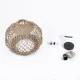 GloboStar® ECUADOR 02115 Boho Κρεμαστό Φωτιστικό Πλέγμα Μονόφωτο 1 x E27 IP20 Μπεζ Rattan - Μ35 x Π35 x Υ28cm