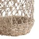 GloboStar® ECUADOR 02116 Boho Κρεμαστό Φωτιστικό Πλέγμα Μονόφωτο 1 x E27 IP20 Μπεζ Rattan - Μ23 x Π23 x Υ50cm