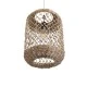 GloboStar® ECUADOR 02117 Boho Κρεμαστό Φωτιστικό Πλέγμα Μονόφωτο 1 x E27 IP20 Μπεζ Rattan - Μ28 x Π28 x Υ40cm