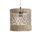 GloboStar® ECUADOR 02120 Boho Κρεμαστό Φωτιστικό Πλέγμα Μονόφωτο 1 x E27 IP20 Μπεζ Rattan - Μ20 x Π20 x Υ20cm