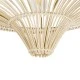 GloboStar® PALERMO 02152 Boho Κρεμαστό Φωτιστικό Πλέγμα Μονόφωτο 1 x E27 IP20 Μπεζ Ξύλο - Μ60 x Π60 x Υ36cm