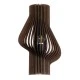 GloboStar® MIHIRO 02175 Boho Φωτιστικό Τοίχου - Απλίκα Μονόφωτο 1 x E27 AC 220-240V IP20 - Μ25 x Π13 x Υ40cm - Καφέ Σκούρο Ξύλινο Πλέγμα - 5 Χρόνια Εγγύηση