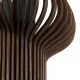 GloboStar® MIHIRO 02175 Boho Φωτιστικό Τοίχου - Απλίκα Μονόφωτο 1 x E27 AC 220-240V IP20 - Μ25 x Π13 x Υ40cm - Καφέ Σκούρο Ξύλινο Πλέγμα - 5 Χρόνια Εγγύηση